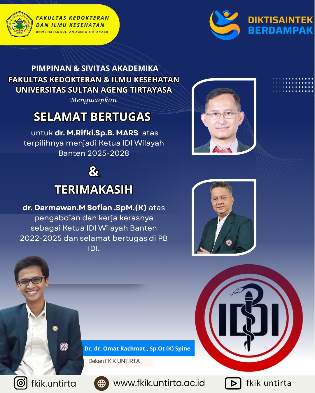 Pimpinan FKIK UNTIRTA bersama Ketua AIPKI